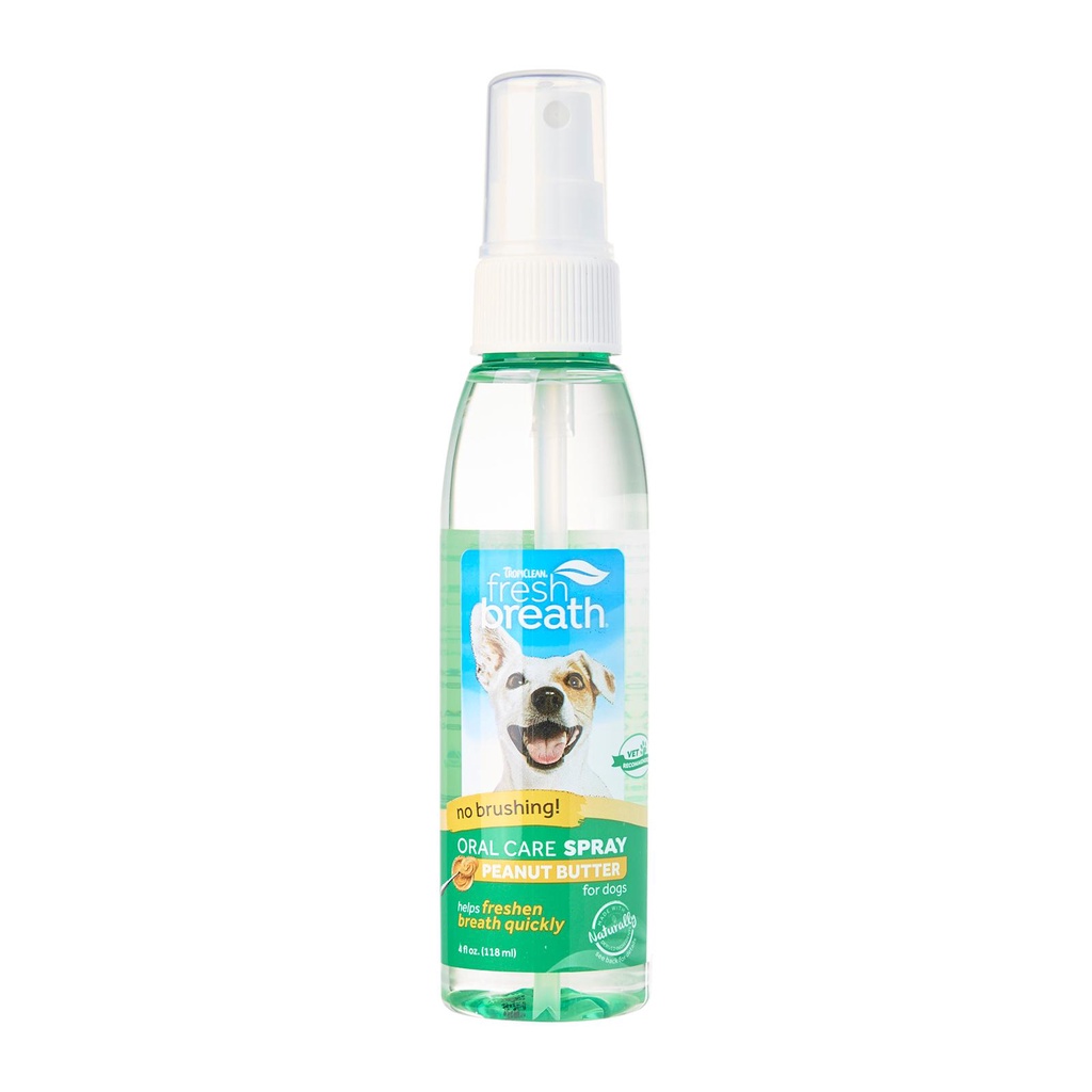 Tropiclean Fresh Breath Oral Care Spray (Peanut Butter) Shopee