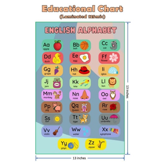 educational chart (english alphabet) | Shopee Philippines