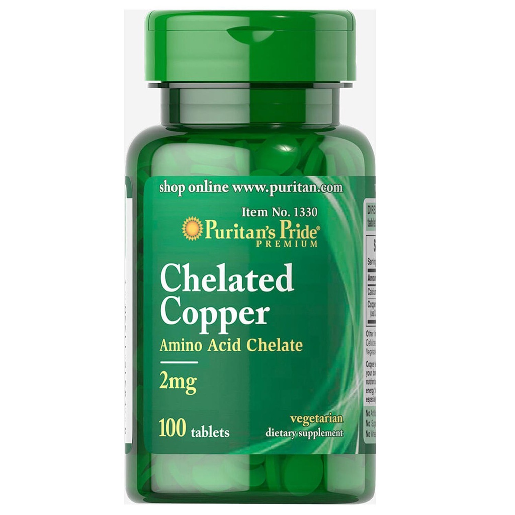 PURITAN'S PRIDE 1330 EXP 9/2023 Chelated Copper Amino Acid Chelate