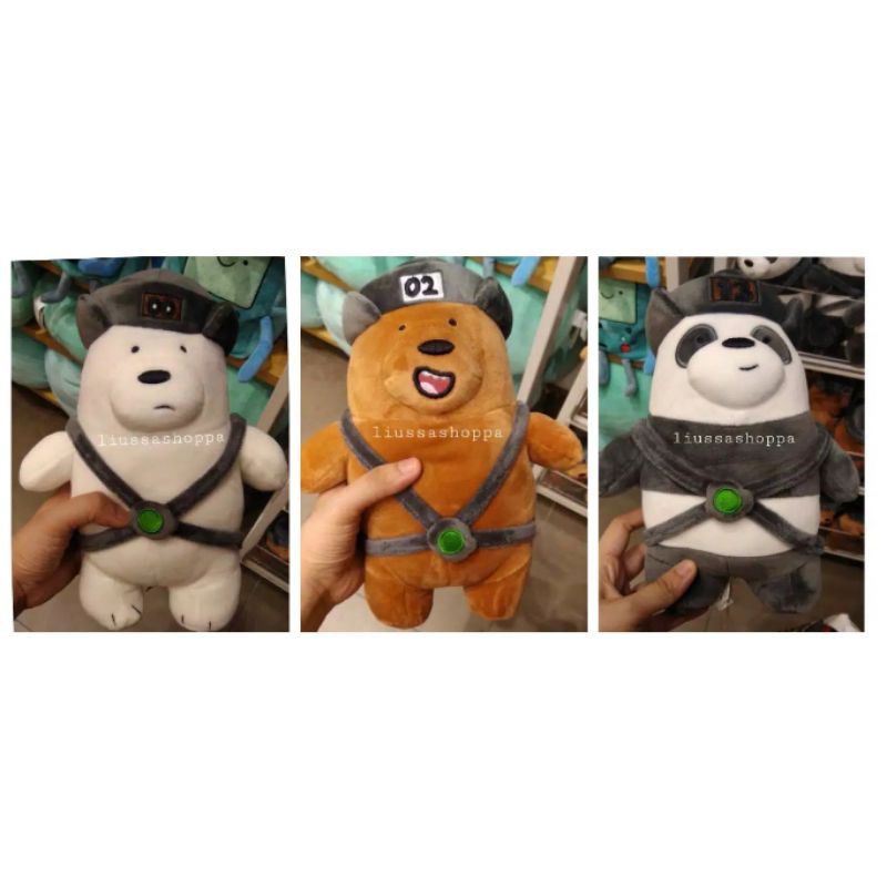 We Bare Bears Doll - We Bare Bears Standing Plush Toy with Hat | Shopee ...