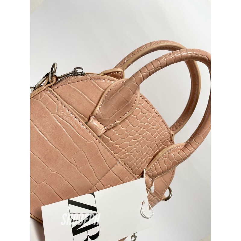 Zara Animal Embossed Mini Bowling Bag Shopee Philippines