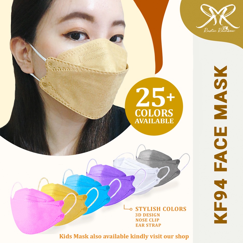 [20 COLORS] 10PCS KF94 Face Mask Protective 4Layer, High Quality