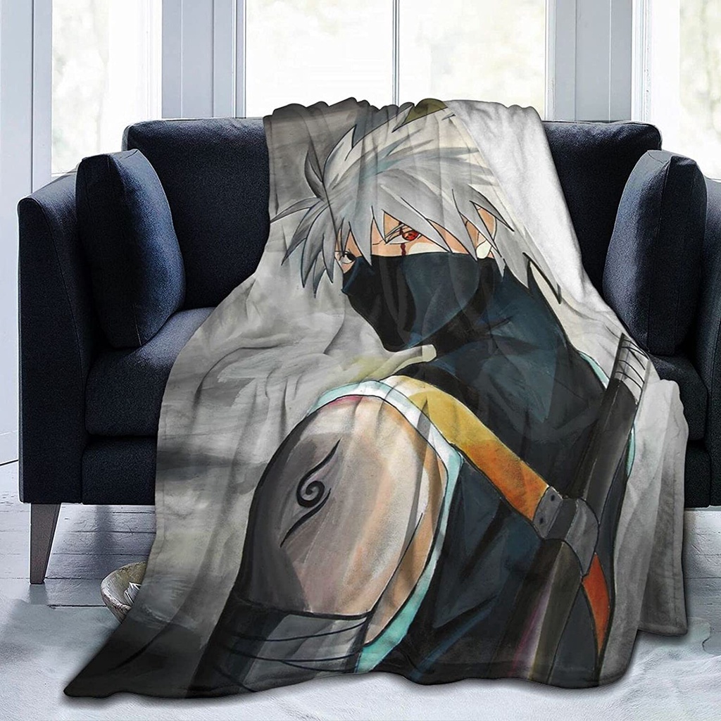 Super Soft Fleece Blanket Anime Kakashi Naruto Bed Couch And Living