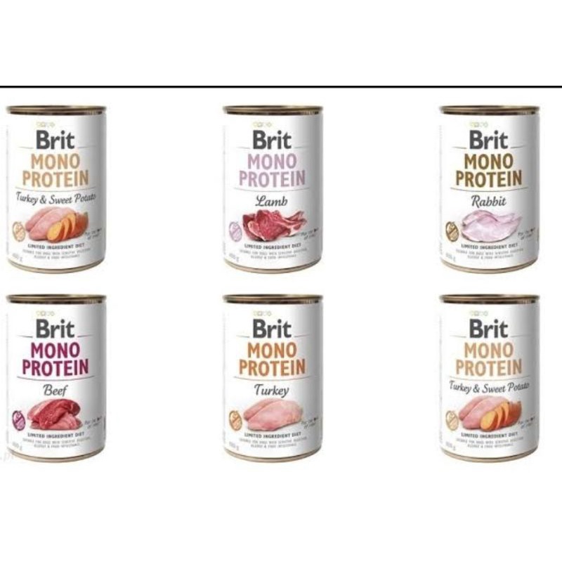 Brit Mono Protein Canned Dog Food Hypoallergenic Grain Free Can