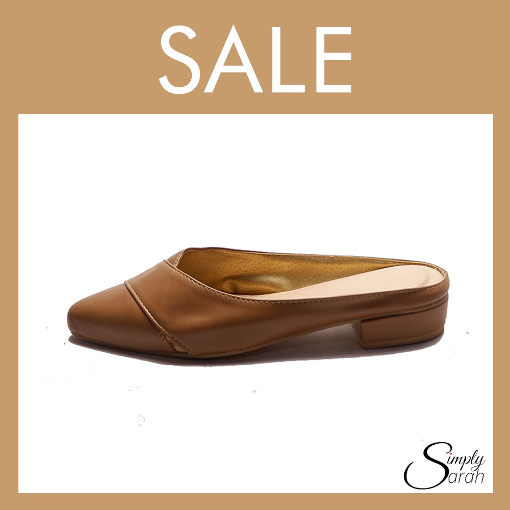 Marikina Pointed Close Flat Half Shoes with Heels - Mary | Shopee ...