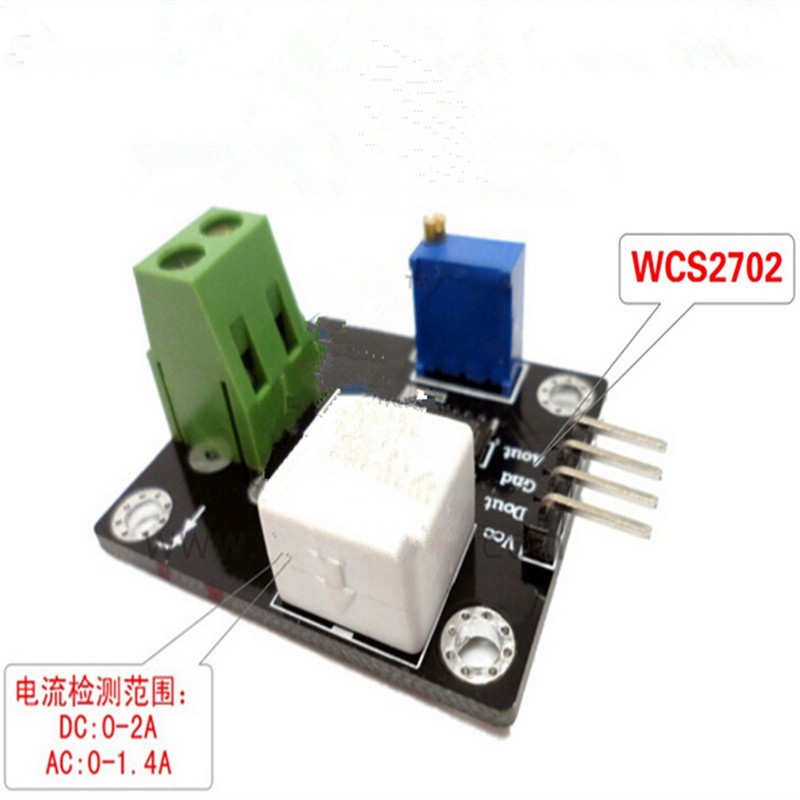 WCS2702 current detection sensor, adjustable 2A short / overcurrent