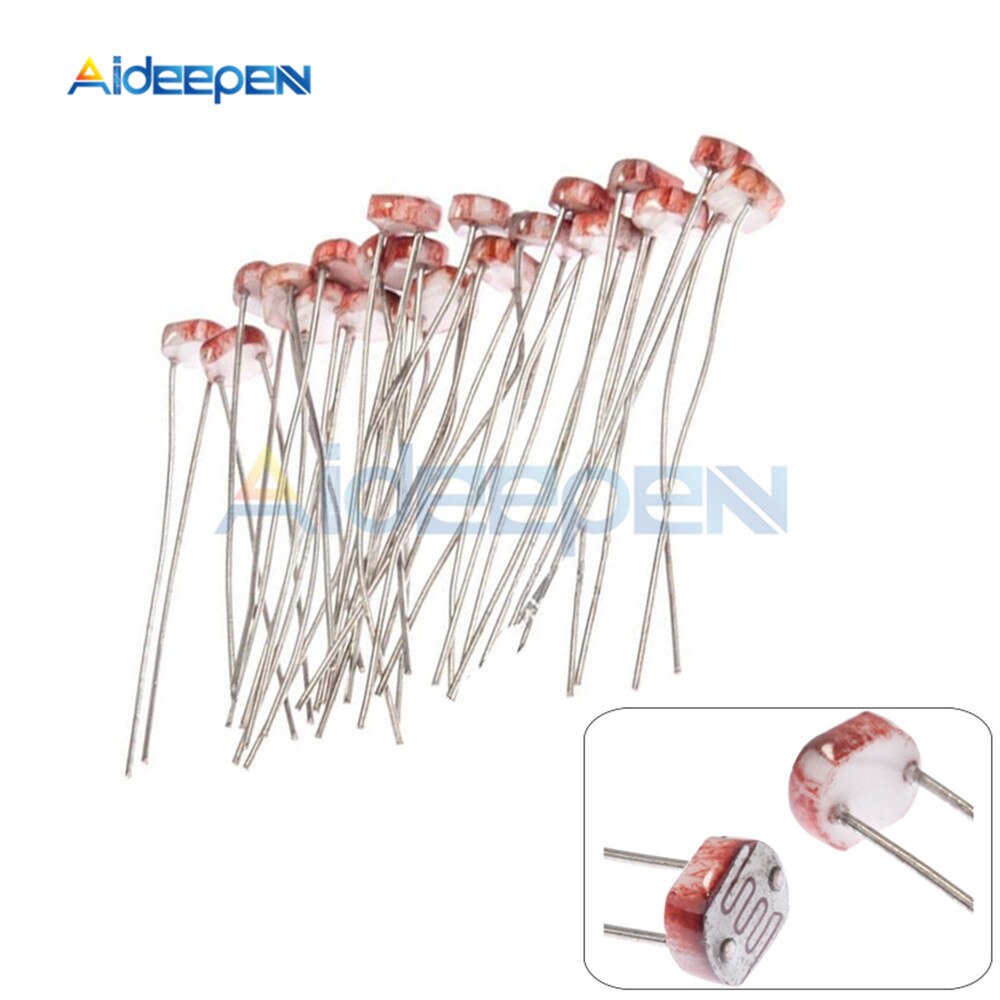 20pcs LDR Light Sensitive Resistor Resistance Photoelectric ...