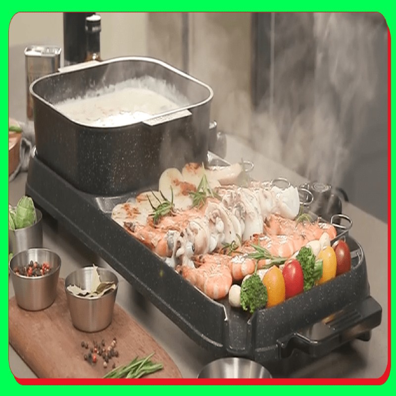 AUTHENTIC 2in1 Electric Grilling Pan Rectangle | Samgyusal / Korean BBQ ...