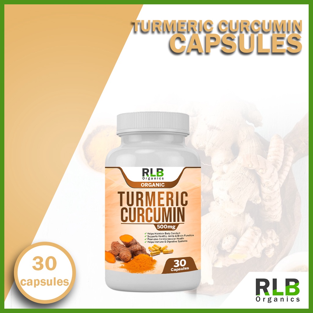 Organic Pure Natural Turmeric Capsules (30, 60, 100 Capsules) Luyang