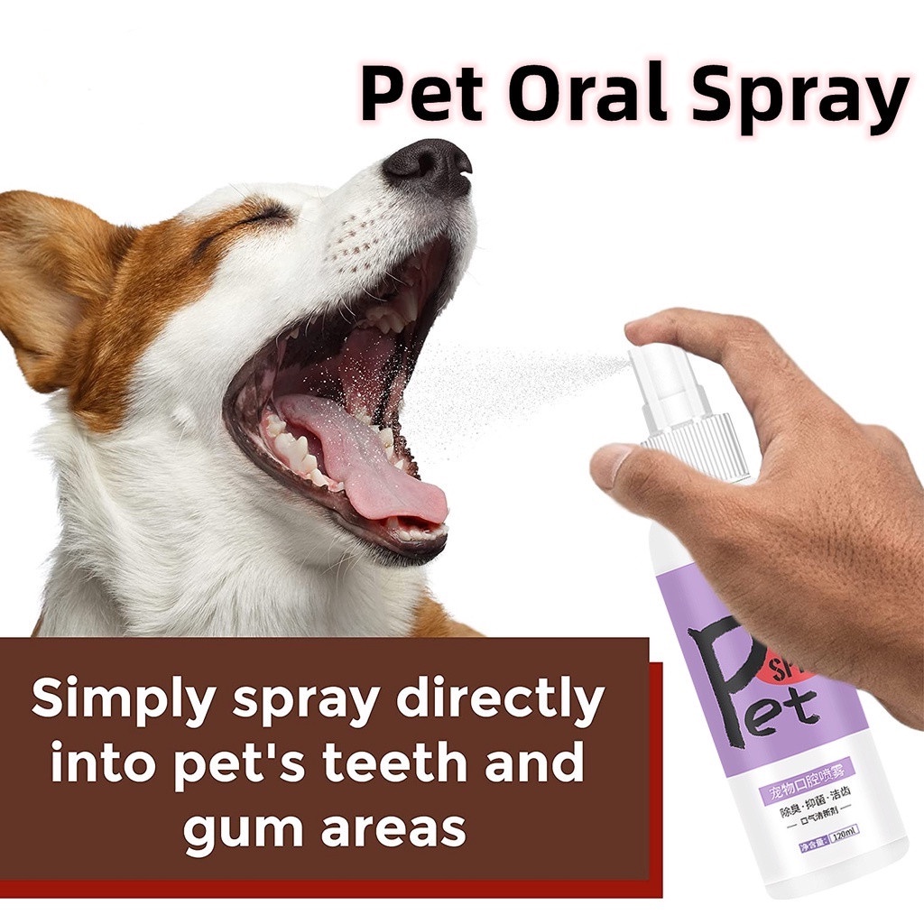 Pet Oral Spray Dog Oral Care Dental Spray Fresh Breath Dog Dental Spray