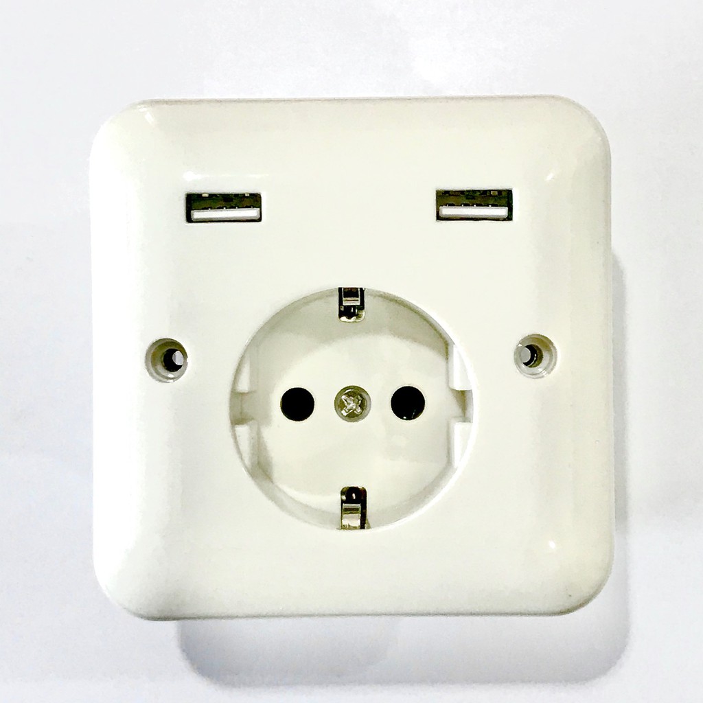 2 Usb wall Socket 5V 2.1A 2 Port wall Socket | Shopee Philippines