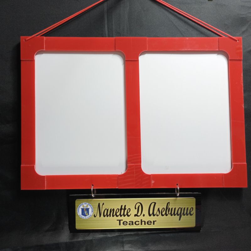 CUSTOMIZED DOUBLE FRAME NAMEPLATES | Shopee Philippines