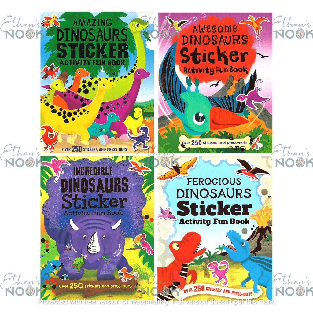 Dinosaurs Sticker Activity Fun Book ( Amazing Dino, Awesome Dino ...