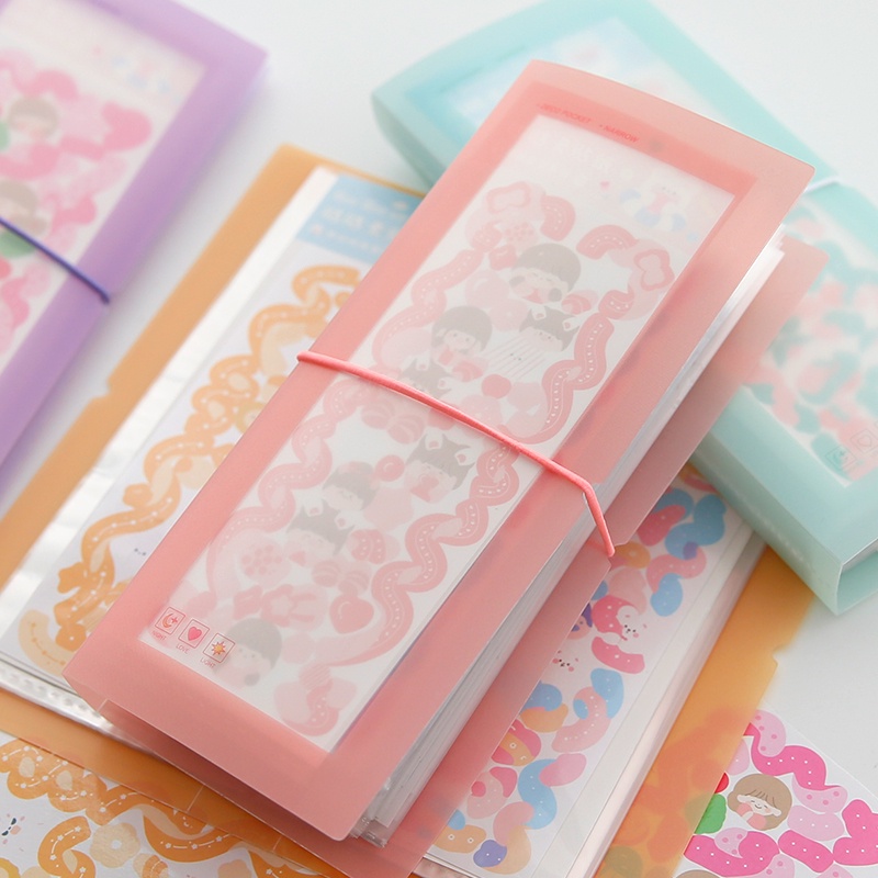 Cute Scrapbooking Storage Page Card Note Holder With 30 Slots For ...