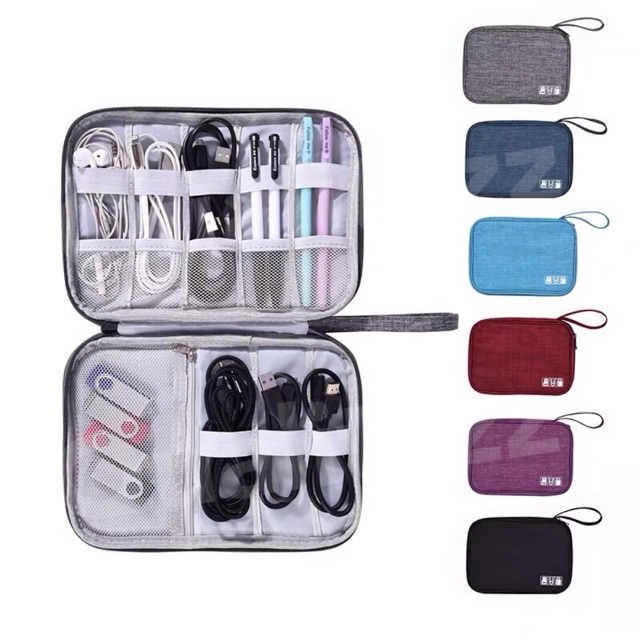 Gadget Organizer Bag Digital Devices Cable Storage Pouch | Shopee ...