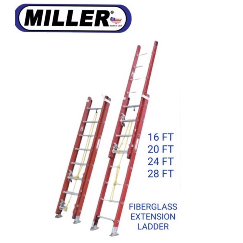 MILLER USA FIBERGLASS EXTENSION LADDER Shopee Philippines