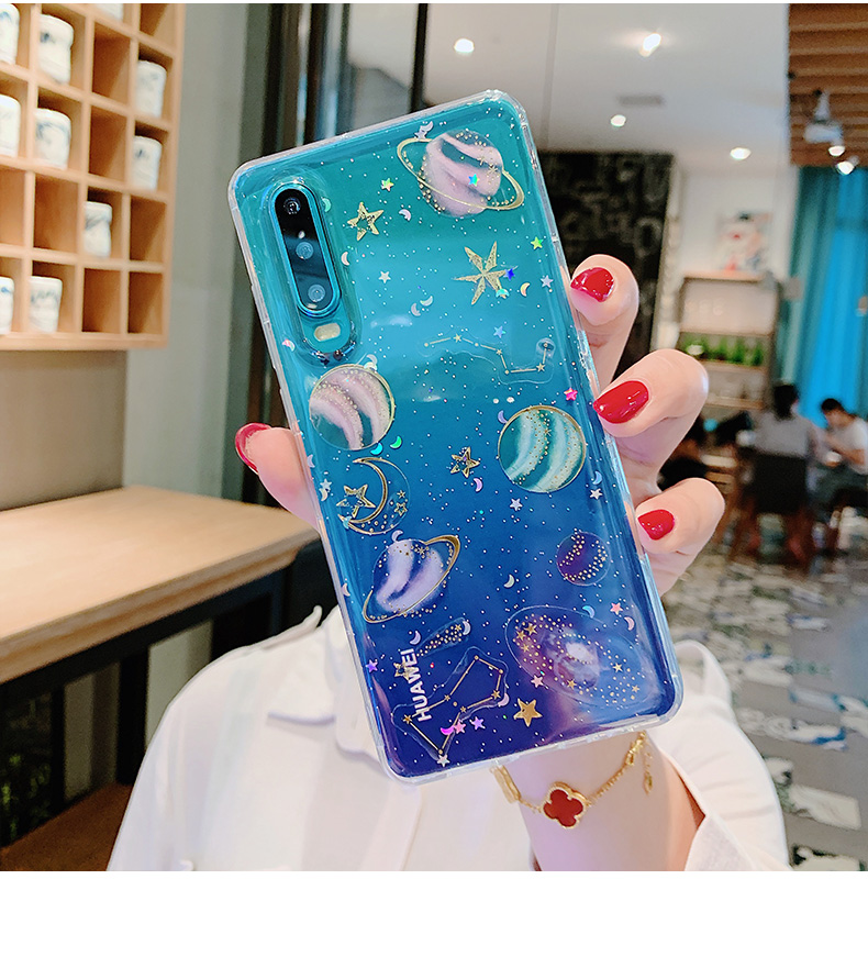 Casing Huawei Nova 7i 5T 7 7SE 7 5 Pro 3e 3 2i 4 4e 2 Clear Glitter