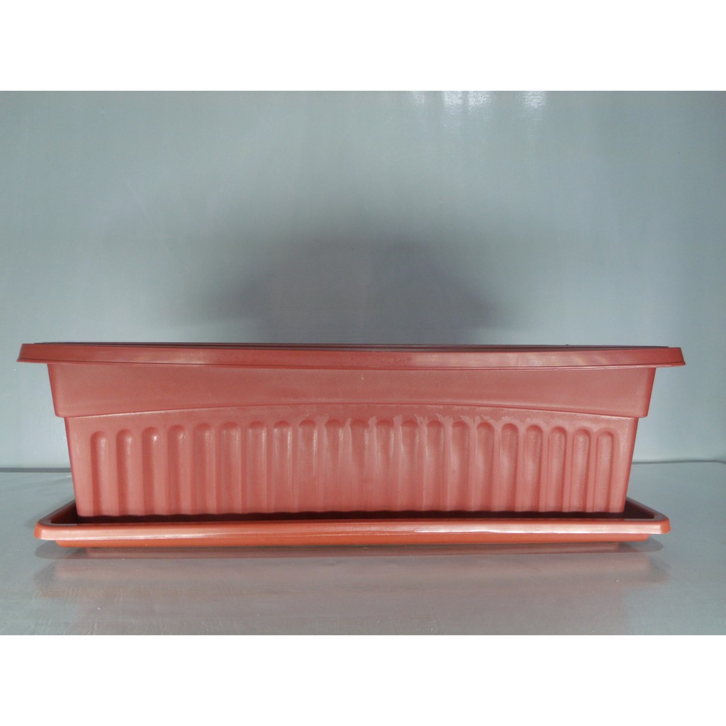 8664 Rectangular Flower Gardening Pot (With plate) | Shopee Philippines