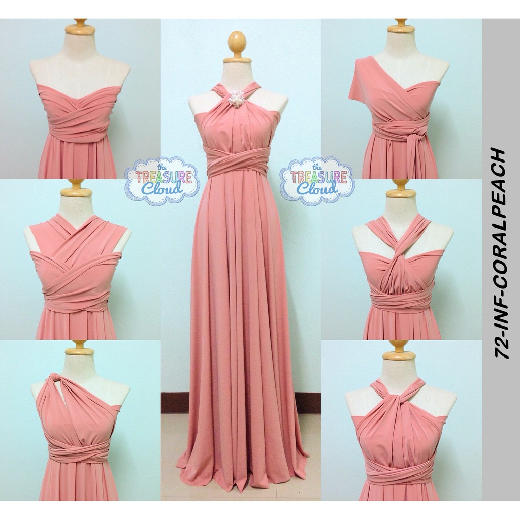 Coral pink infinity dress sale