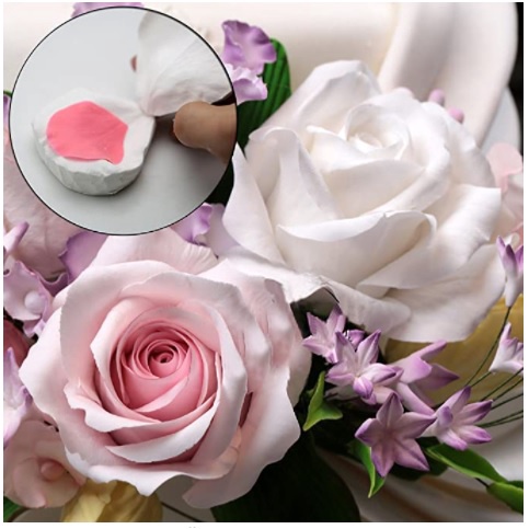 Rose Veiner Silicone Leaf mold rose petal molder flower petals flowers ...