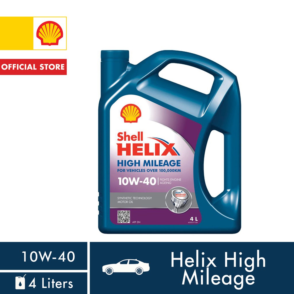 Shell Helix High Mileage 10W-40 4Liters | Shopee Philippines