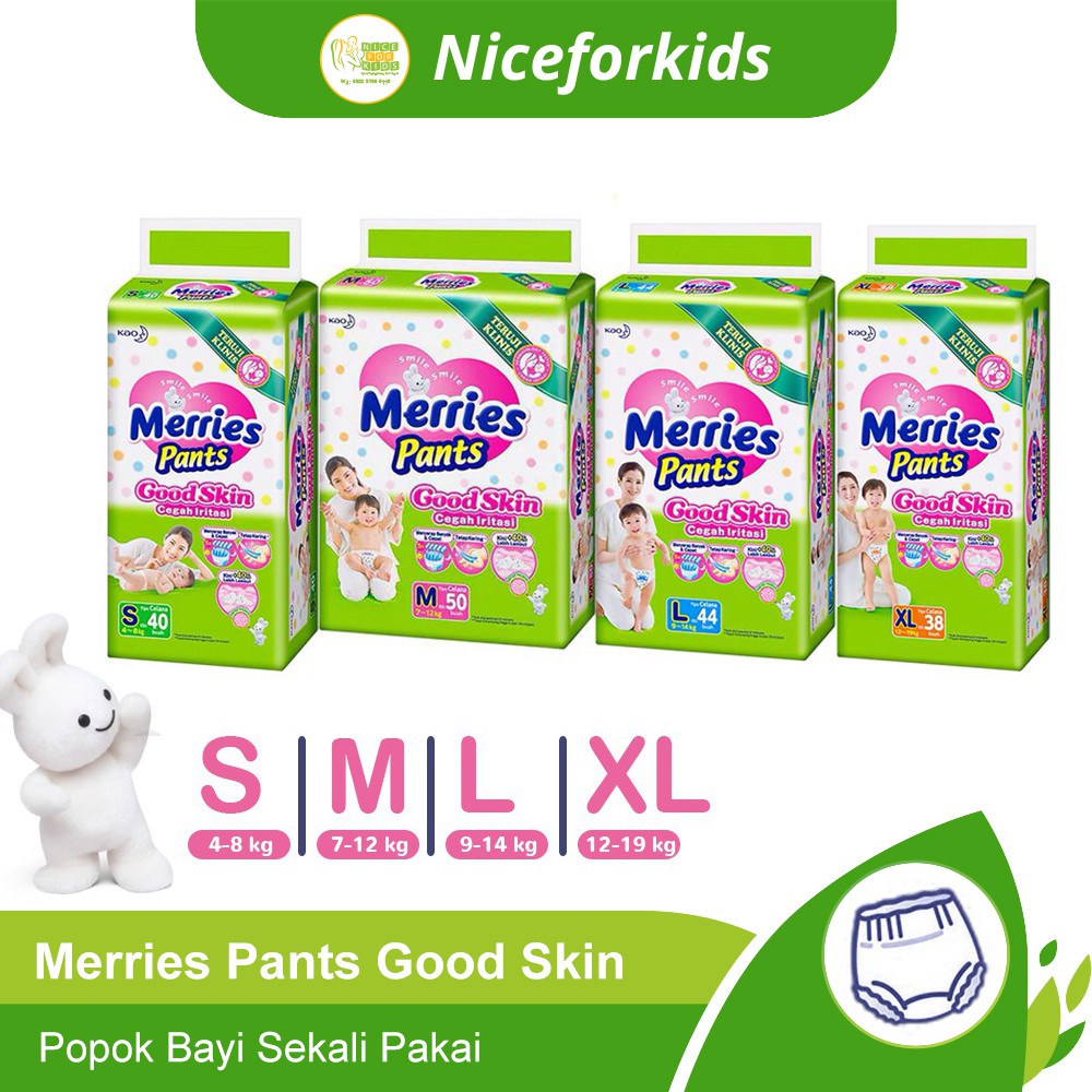 Merries Pants Good Skin Disposable Baby Diapers Merries Jumbo Pants ...