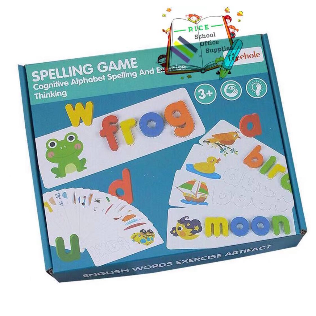 Rice Wooden Cognitive Alphabet Spelling and Exercise Thinking Game ...