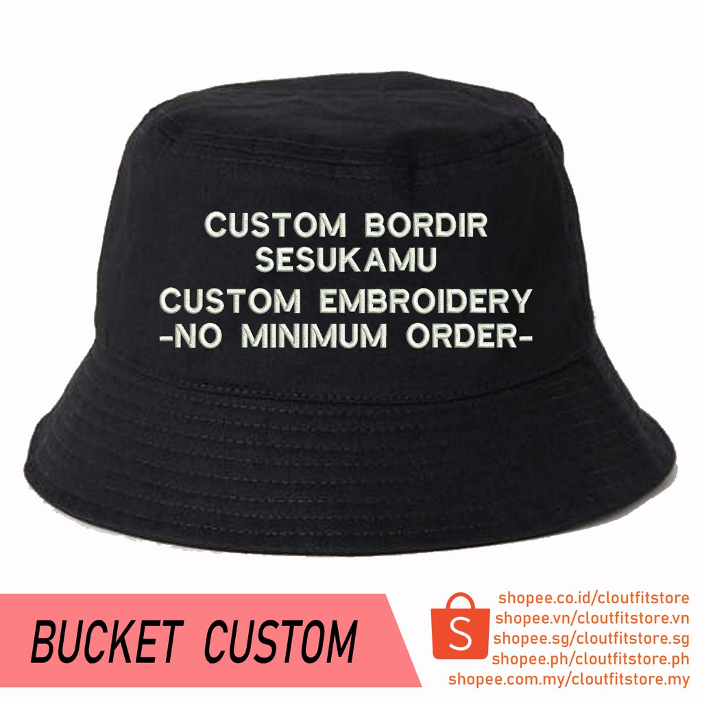 Bucket Hat Embroidery Custom Unit Patch Name Logo Event Company Vendor ...