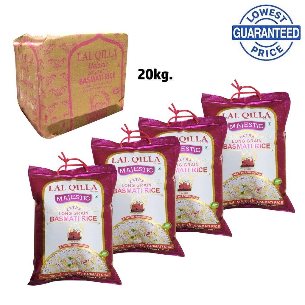 20kg TWENTY-kg (4 bags of 5kg wholesale) Lal Qilla Majestic Long Grain ...