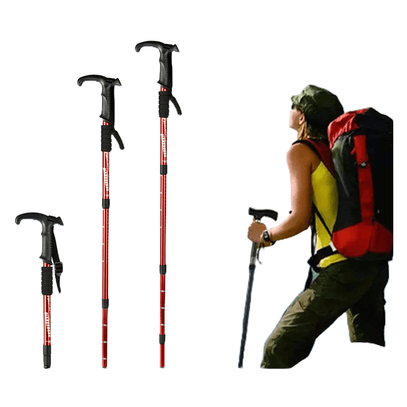Stick Foldable Trekking Poles Walking Sticks Anti Shock Telescopic ...