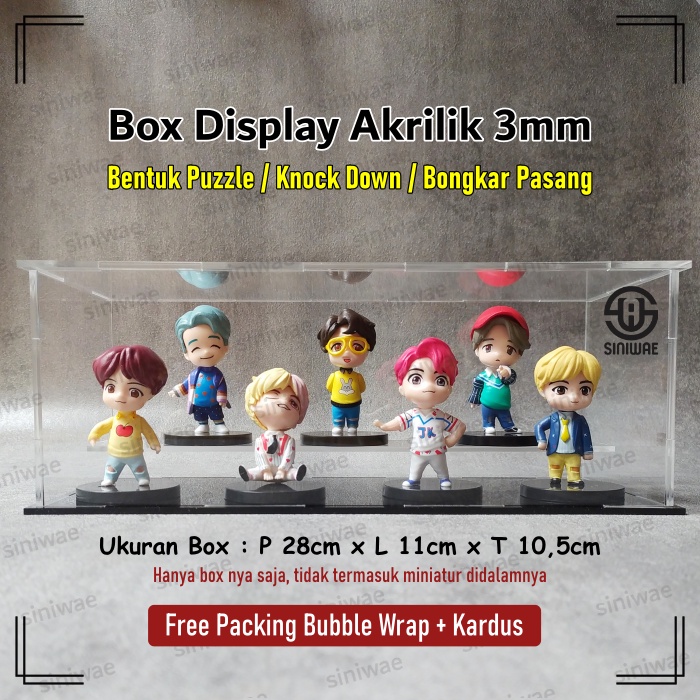 BTS Acrylic Box Tiny Tan Acrylic Level Display Box 2mm 3mm Thick ...