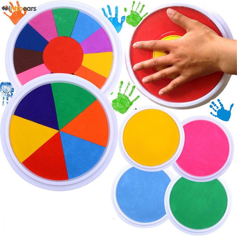 Children Finger Painting Ink Pad Round palm printing paint ...