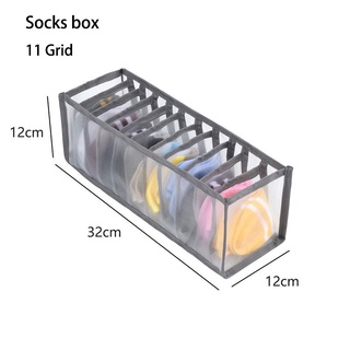 Closet Organizer Storage Box Foldable Underwear Organizers Storage Dividers Drawer  Organizer Socks 6/7/9/11 Grids Box for Clothes