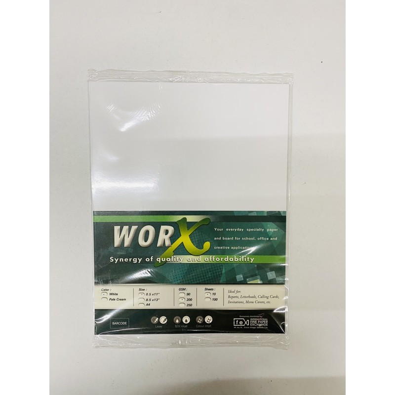1 pack WORX Vellum Board (200 GSMWhite) Short/Long Shopee Philippines