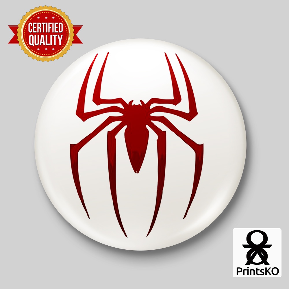 Spiderman Badge Or Button Pin - Spider Man Design 