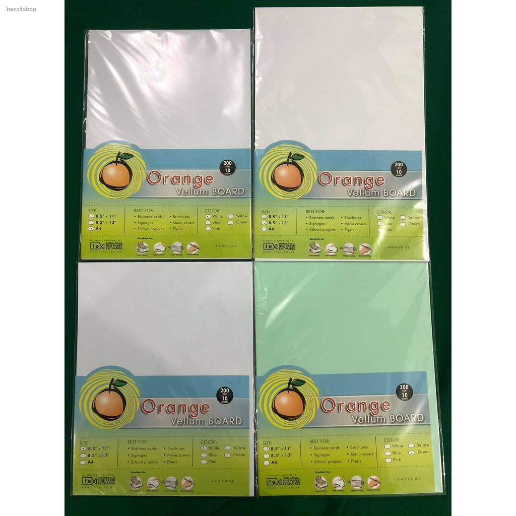 ORANGE Vellum Board Shopee Philippines