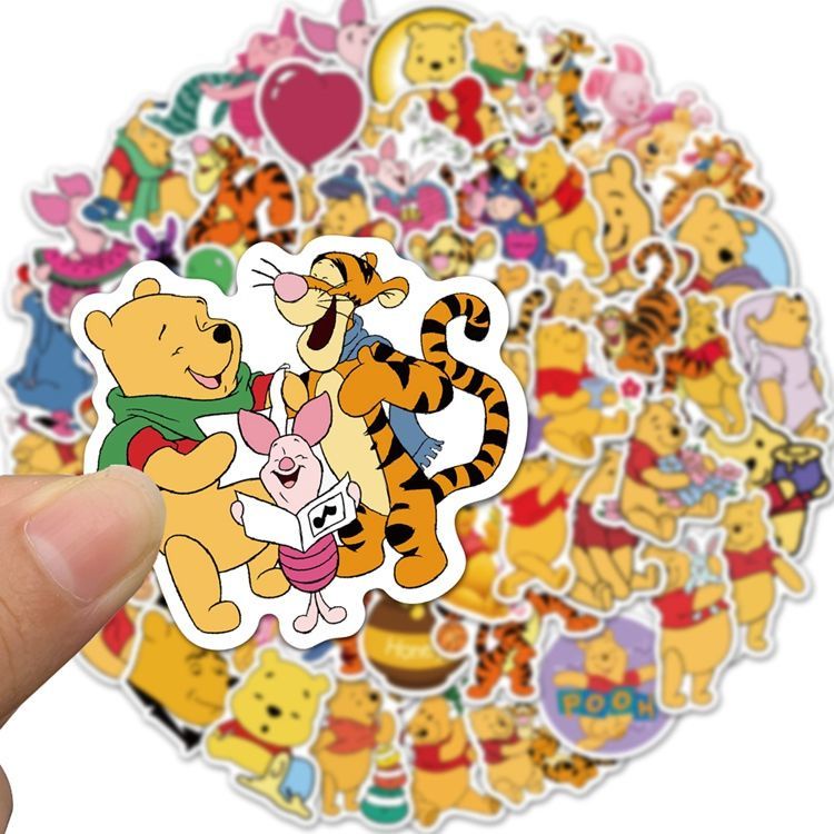 50pcs Disney Winnie the Pooh Stickers For Kids Cute Anime Stickers ...