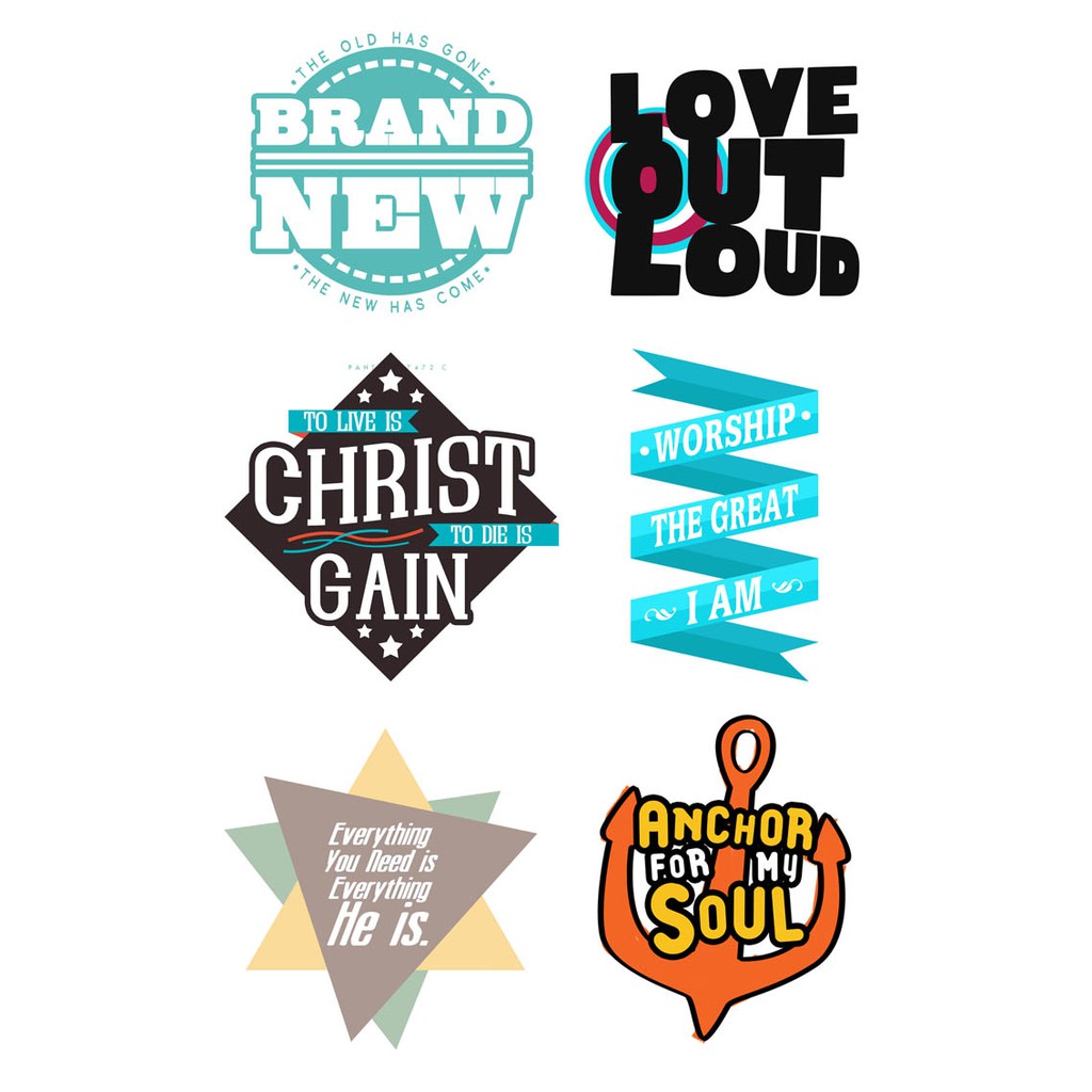 6pcs Bible Verse Transparent Vinyl Waterproof Stickers | Shopee Philippines