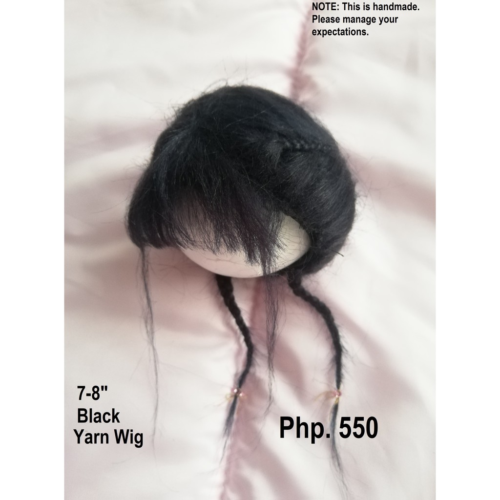 Black yarn wig sale