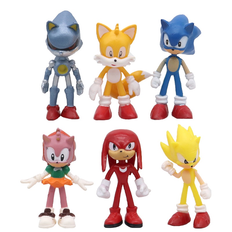 6pcs/kit Sonic Dolls Sonic The Hedgehog Anime Sonic Figure | Shopee ...