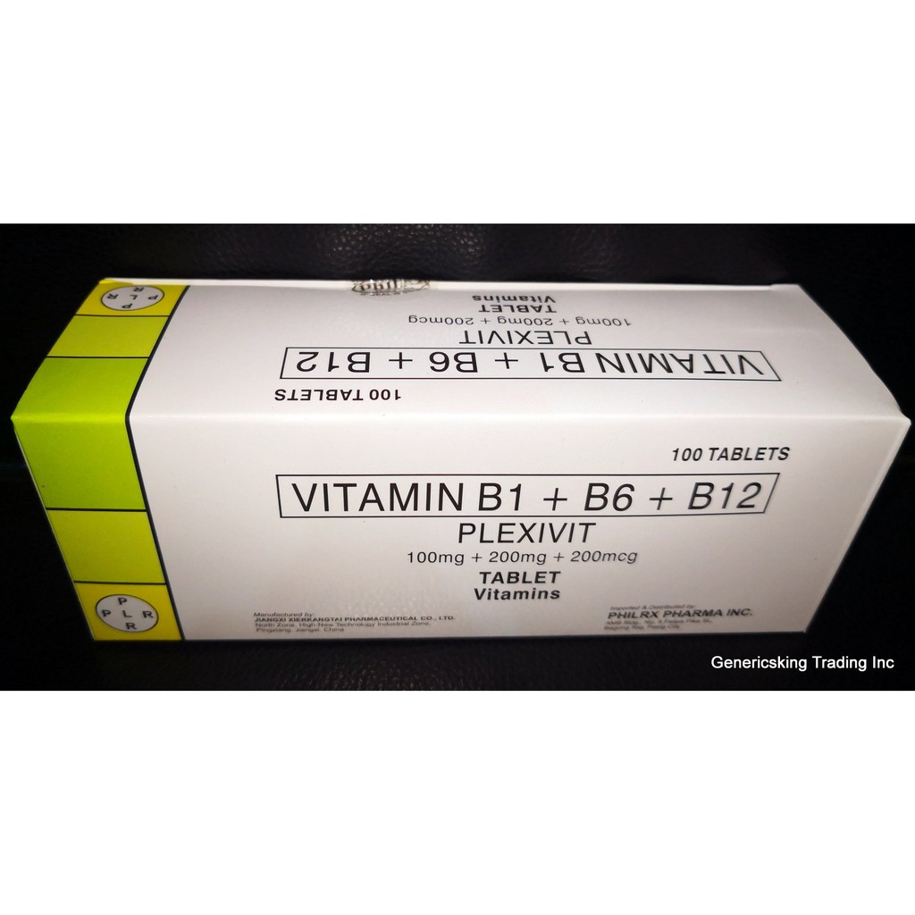 Vitamin B Complex Vitamin B1 B6 B12 X 100 Tabs Shopee Philippines