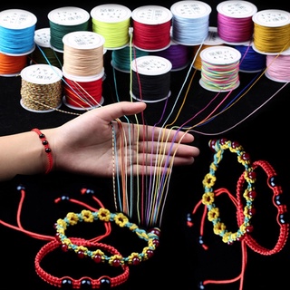 1 Roll About 30m 1mm Nylon Cord Diy Jewelry String Thread For Bracelet &  Necklace Making