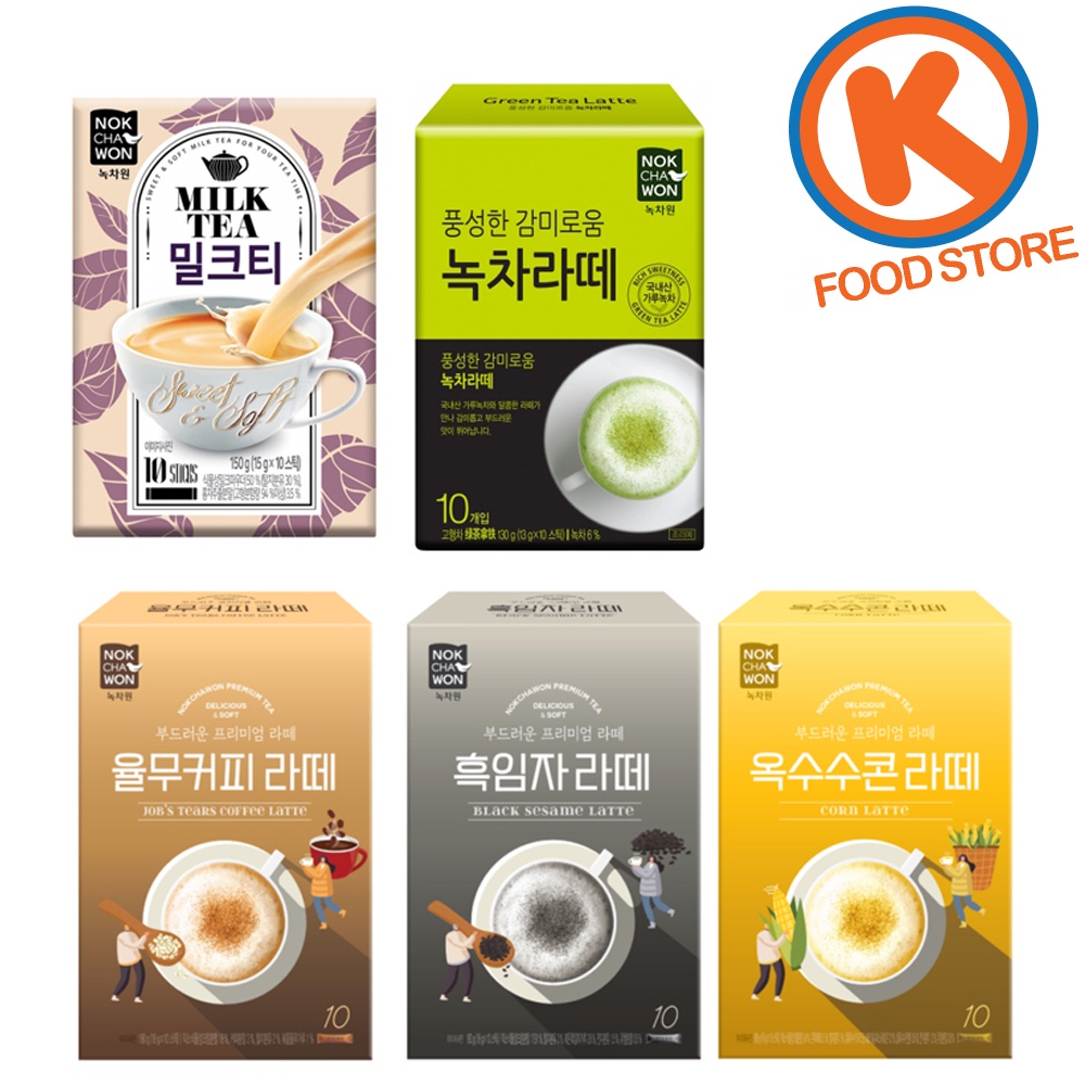 Nokchawon Latte Black Sesame Latte Corn Latte Green Tea Latte