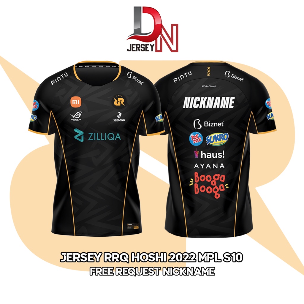 Jersey BAJU KAOS RRQ HOSHI 2022 MPL S10 (FREE Request nickname ...