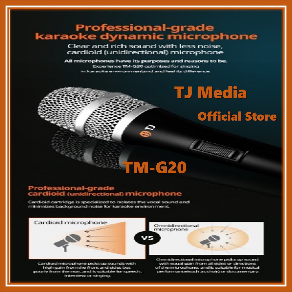 TM-G20 TJ Media Cardioid Dynamic microphone, Professional-Grade