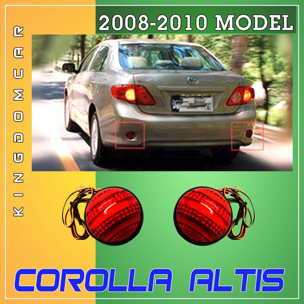 Toyota Altis 2008 2009 2010 Rear Bumper Light ( LED ) Shopee Philippines
