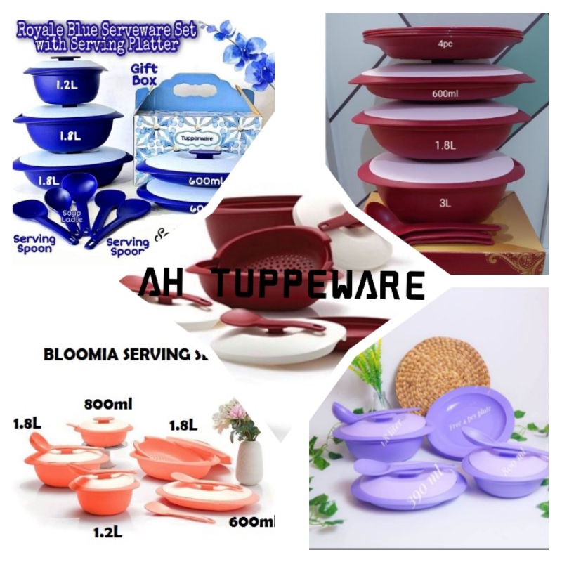 Tuppeware Cherry Blossom / Royale blue Blossom / Raya Set Blossom ...