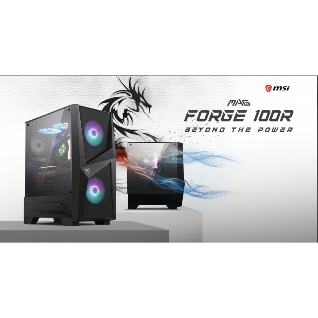 MSI MAG Forge 100R Mid Tower PC Case Black
