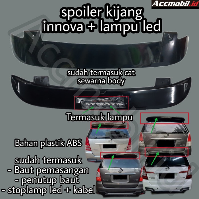 Kijang innova plastic spoiler With Lights Shopee Philippines
