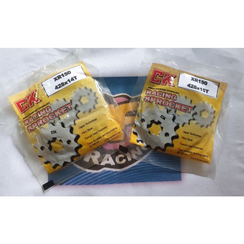 xrm 125 sprocket size